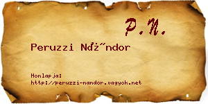 Peruzzi Nándor névjegykártya
